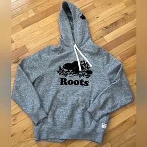 ROOTS GRAY HEATHER HOODIE MEN'S US SIZE MEDIUM LIKE NEW BARELY WORE "USED ITEM"